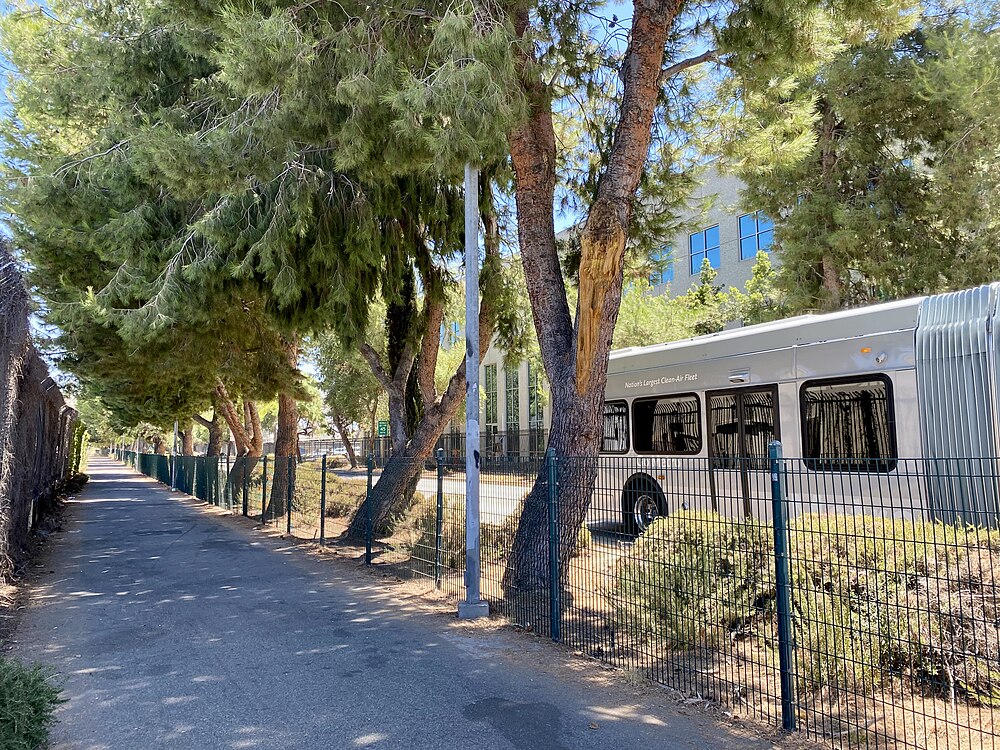 G Line Bikeway parallel bicycle path alongside the BRT busway