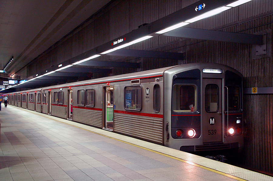 Metro B Line (Red Line) Breda A650 railcar in Los Angeles